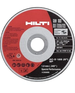 Hilti  AC-D 125 SP 5” Cutting Disc Universal Performance.     PACK OF 5 DISCS - Picture 1 of 2