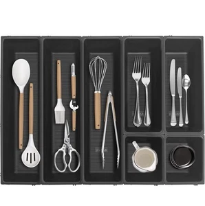 Jehonn Tray -Kitchen Drawer organizer for Utensils and Silverware L Adjustable - Picture 1 of 9