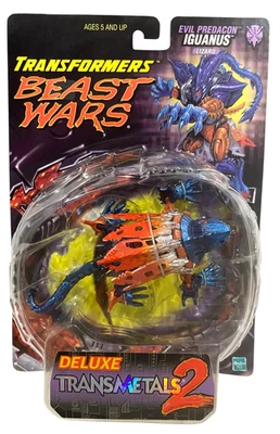 Transformers Beast Wars Iguanus Deluxe Transmetals 2 Action Figure NEW 1999 Nice - Image 1 of 2