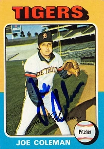 Joe Coleman autographed Baseball Card 1975 Topps #42 (Detroit Tigers) - Picture 1 of 2