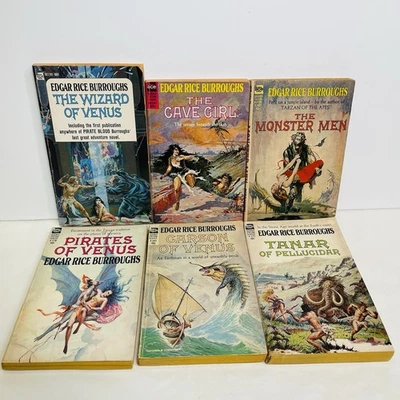 Lot Of 6 Edgar Rice Burroughs Vintage ACE Paperbacks 1960s Venus Series Sci-fi - Image 1 of 4
