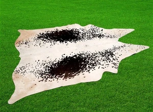New Cowhide Rugs Area Cow Skin Leather 22.08 sq.feet (60"x53") Cow hide M1006 - Imagen 1 de 3