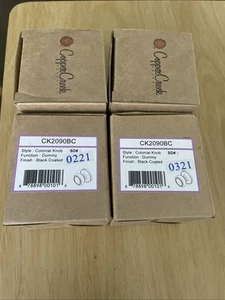 4 Pack Of Copper Creek Colonial Black Dummy Door Knob New! - Picture 1 of 2