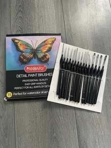 Juego de 15 pinceles en miniatura para detalles finos PANDAFLY... - Imagen 1 de 1