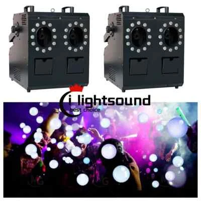 2pc/2 Wheels 900W DMX Remote RGBW LED Fog Smoke Bubble Machine Wedding Stage DJ - Image 1 of 4