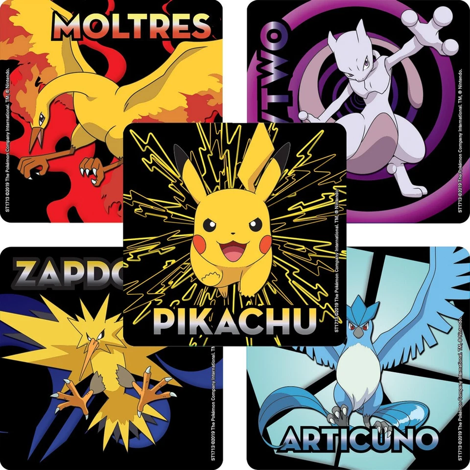 25 pegatinas legendarias de Pokémon, 2,5" x 2,5" cada una Foto 1 de 1