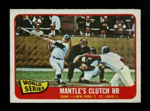 1965 O-PEE-CHEE 134 MICKEY MANTLE'S CLUTCH HOME RUN CENTERED PERFECT PRINTING HQ