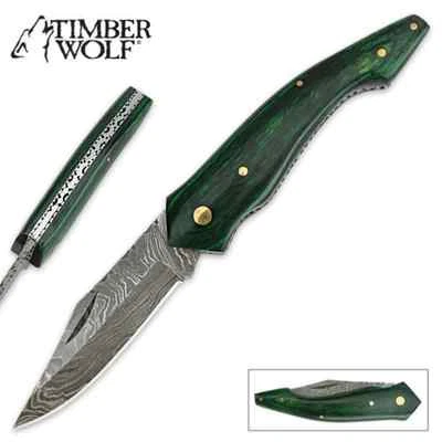 Carpeta exótica DAMASCUS con mango verde y archivo personalizado ¡NUEVA! Foto 1 de 3