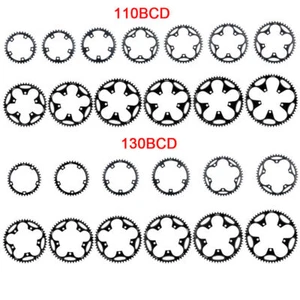 110 BCD 130BCD Chainring Narrow Wide Round Road Bike 36 38 40 42 44 46 48 50 52T - Picture 1 of 14