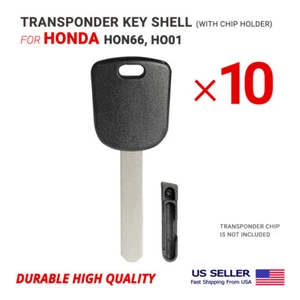 10X Transponder Key Shell With Blade HON66 HO01 For Honda With Chip Holder - Picture 1 of 2