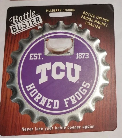 TCU Horned Frogs Magnetic Bottle Opener Licensed College Cover