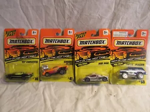 "C" KONVOLUT 4 MATCHBOX SUPERFAST AUTOS VERSIEGELT siehe Fotos zu sehen welche enthalten sind - Bild 1 von 5