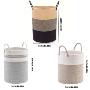 58L Laundry Basket Washing Dirty Clothes Folding Hamper Bag Storage Bin Handle - Picture 1 of 14