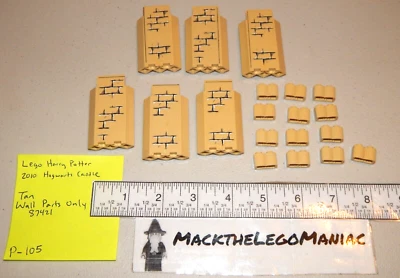 Lego Harry Potter Lot of Tan Wall Parts Only 87421 from 4842 Hogwarts Castle - Image 1 of 3