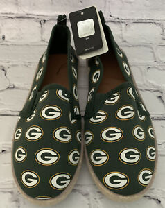 Forever Collectibles NFL Green Bay Packers Women's Canvas Shoe New With Tags