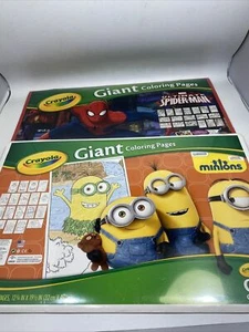 Lote de 2 libros para colorear gigantes de Crayola - Spider-Man y Minions - sellados de fábrica - Imagen 1 de 4