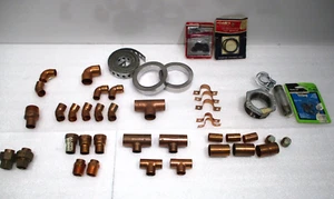 Small Lot Of Plumbing Fittings, Strapping - Picture 1 of 10