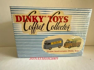 DINKY TOYS ATLAS COFFRET 75 ème ANNIVERSAIRE 1934 - 2009 CITROEN H & PEUGEOT D3A - Picture 1 of 2