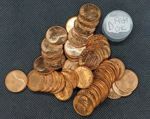 1969-D Lincoln Memorial Cent Roll (50 Coins) | BRILLIANT UNCIRCULATED - Picture 1 of 1