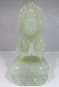 DE COLECCIÓN BUDA DE JADE CHINO EN POSICIÓN DE LOTO - Imagen 1 de 7