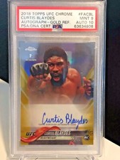 2018 Topps UFC Chrome - CURTIS BLAYDES - ROOKIE 1st AUTO GOLD /50! PSA 9/10 MINT