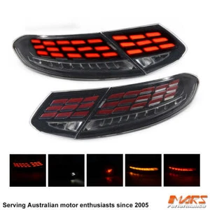 Black LED Sequential Indicator Tail Lights for Mercedes C205 Coupe & C63 C43 AMG - Picture 1 of 17