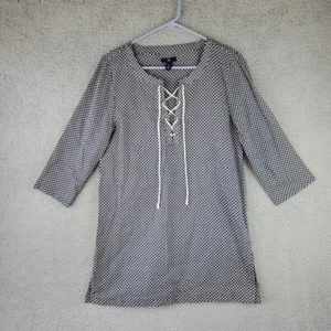 Vestido Camisa GAP Mujer S Azul Túnica Corbata Frontal Manga Larga Semi Transparente 100% Algodón - Imagen 1 de 13
