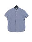 Next Men's Shirt XL Blue Checkered 100% Cotton Basic