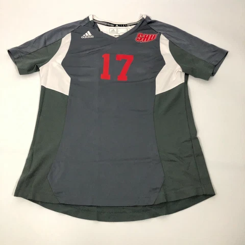 Adidas Sacred Heart Pioneers Womens Soccer Jersey L Large Climalite Gray #17 Cover