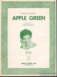 1960 Charlie Singleton / June Valli Noten (Apple Green) - Bild 1 von 1