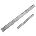 Metal Ruler Steel Ruler with Inch & Metric Stainless Steel Ruler Set for Office