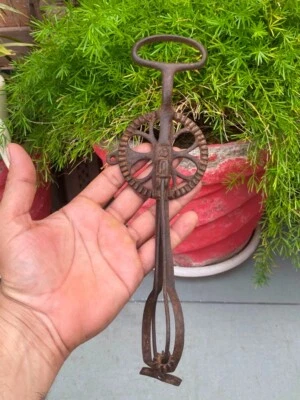 1800-е Древняя Старая Железная Ручная Кованая Колотушка для Яиц - Изображение 1 из 4