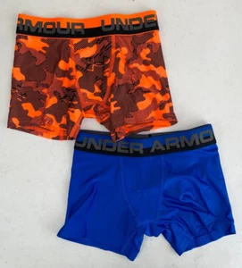 Under Armour Boys 2 Pack Original Boxerjock Boxer Brief Orange/Blue Size Small - Picture 1 of 2