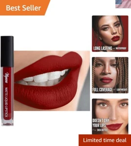 Intense Red Long-Lasting Lipstick - Comfortable, Smudge-Proof & Waterproof - Picture 1 of 9