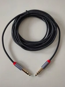 Cable de conexión de audio estéreo de 5 m largo conector de 6,3 mm conector de 6,3 mm enchufe de 500 cm - Imagen 1 de 2