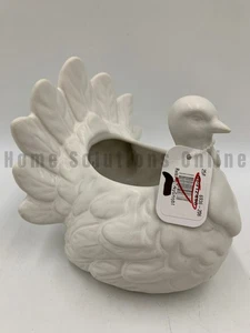 Pottery Barn Rustic Holiday Turkey Stoneware Gravy Boat Matte White #U409 - Picture 1 of 4