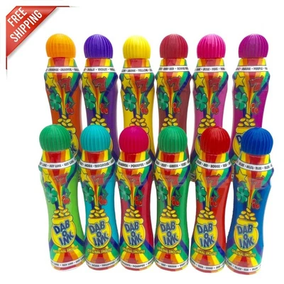 3oz Multicolor Bingo Daubers - 12 Pack with Chisel Tip for Game Enthusiasts - Image 1 of 3