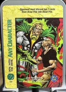 Overpower Deal With The Devil RARE DC comics 1996 CCG Lex Luthor and Neron - Picture 1 of 2