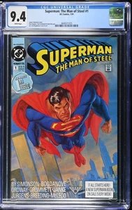 Superman The Man Of Steel #1 CGC 9.4 1991 DC Comics Jurgens Simonson McLeod - Picture 1 of 2
