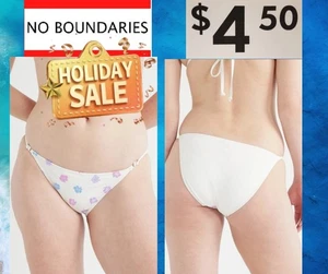 No Boundaries Juniors XL 15-17 Embroidered O-Ring Bikini Swim Bottoms White - Picture 1 of 14