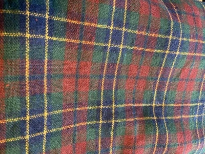 Wool Plaid Fabric/4 Yds X24”w - Image 1 of 3