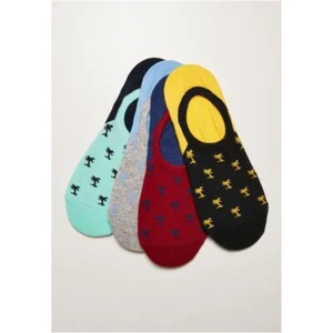 Urban Classics Reccyled Yarn Invisbile Palmtree Socks 4-Pack Socks - Picture 1 of 2