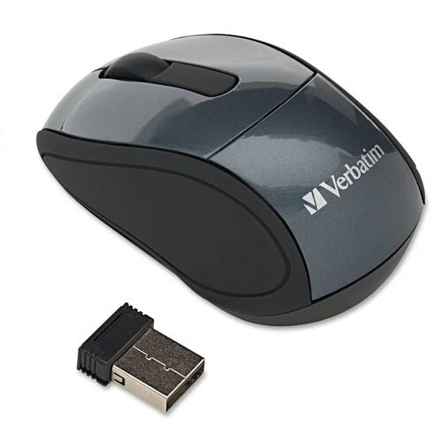 Verbatim 97670 Wireless Nano Notebook Optical Mouse Graphite Gray Optical RF - Image 1 of 4
