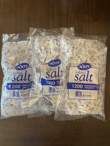 **3 Bags **N'JOY Iodized Salt - 1,200 ct. .5 gm Packets. Total 3,600 Packets. - Picture 1 of 7