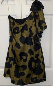 5th Culture Dress Size Medium One Shoulder Sleeveless Party Leopard Animal Print - Picture 1 of 10