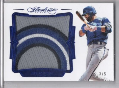 Parche José Bautista 3/5 Panini Azul Impecable 2017 Jersey Toronto Blue Jays Foto 1 de 2