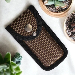 NUEVO Cuchillo Plegable Funda Marrón Tejido Nylon para 4.5" Bolsillo Multiherramienta EDC Negro - Imagen 1 de 2