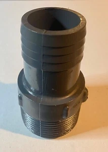 Lasco 1436-012 PVC Adapter, 1-1/4" MNPT x 1-1/4" Hose Barb - Picture 1 of 2
