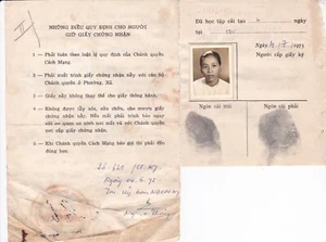 Saigon 1975 Polizeiregistrierung durch Kommunisten Vietnam Südasien - Bild 1 von 2