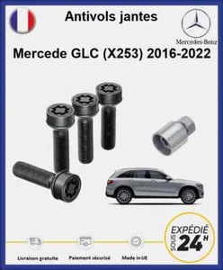 Ecrous antivol de roues noir Mercedes GLC (X253-C253) 2016-2022 (2 douilles) - Picture 1 of 5